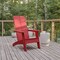 Flash Furniture Red Modern Dual Slat Back Adirondack Chair JJ-C14509-RED-GG - alternate 1